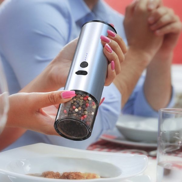Electric Food Corn Soybean Salt And Pepper Grinder Mill Machine Rechargeable Electric Pepper And Salt Grinder Set With LED Kitchen Gadgets - Image 7