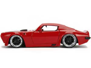 1972 Pontiac Firebird Red with Black Hood Stripe "Bigtime Muscle" Series 1/24 Diecast Model Car by Jada