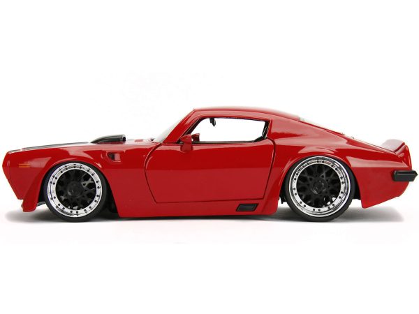 1972 Pontiac Firebird Red with Black Hood Stripe "Bigtime Muscle" Series 1/24 Diecast Model Car by Jada