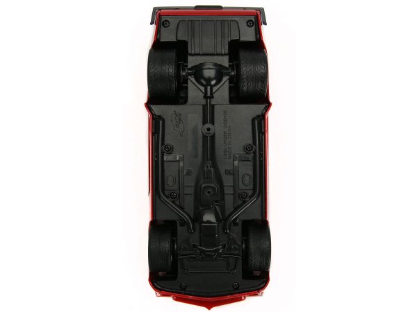 1972 Pontiac Firebird Red with Black Hood Stripe "Bigtime Muscle" Series 1/24 Diecast Model Car by Jada - Image 2