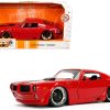 1972 Pontiac Firebird Red with Black Hood Stripe "Bigtime Muscle" Series 1/24 Diecast Model Car by Jada - Image 4