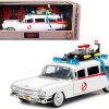 1959 Cadillac Ambulance Ecto-1 White "Ghostbusters" Movie "Hollywood Rides" Series 1/24 Diecast Model Car by Jada - Image 4
