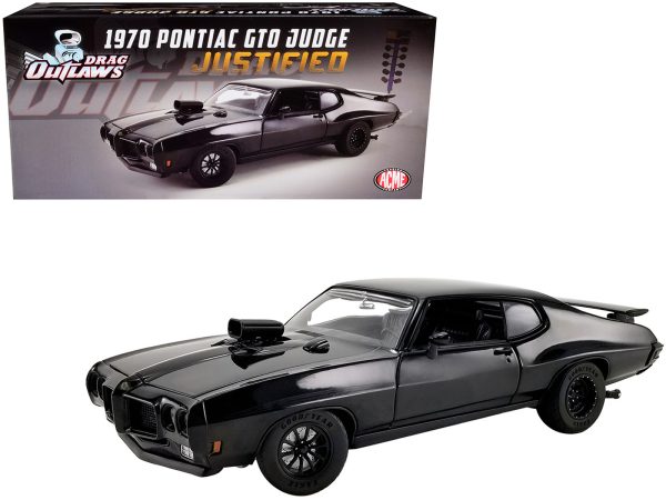 1970 Pontiac GTO Judge "Justified" Black "Drag Outlaws" Series Limited Edition to 564 pieces Worldwide 1/18 Diecast Model Car by ACME - Image 4