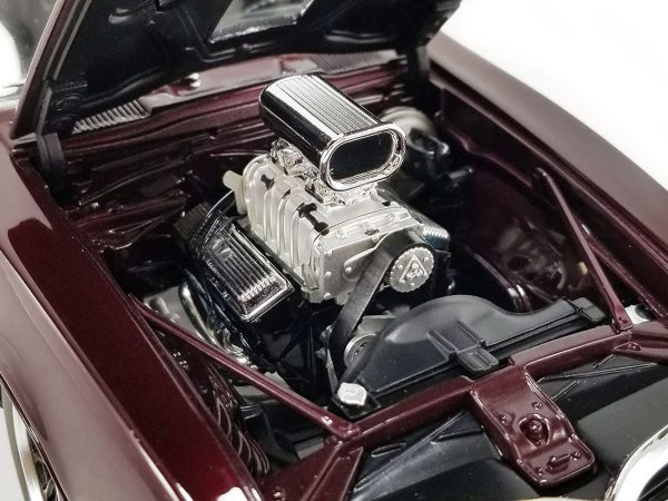 1968 Pontiac Firebird Maroon Metallic "Drag Outlaws" Series Limited Edition to 400 pieces Worldwide 1/18 Diecast Model Car by ACME - Image 2