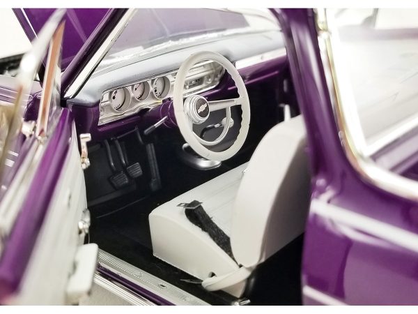 1965 Chevrolet El Camino SS "Custom Cruiser" Purple Metallic with White Graphics Limited Edition to 678 pieces Worldwide 1/18 Diecast Model Car by ACME - Image 2