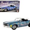 1970 Chevrolet Chevelle Convertible Blue Metallic with White Stripes "Briggs Chevrolet" Drag Car Limited Edition to 774 pieces Worldwide 1/18 Diecast Model Car by ACME - Image 3