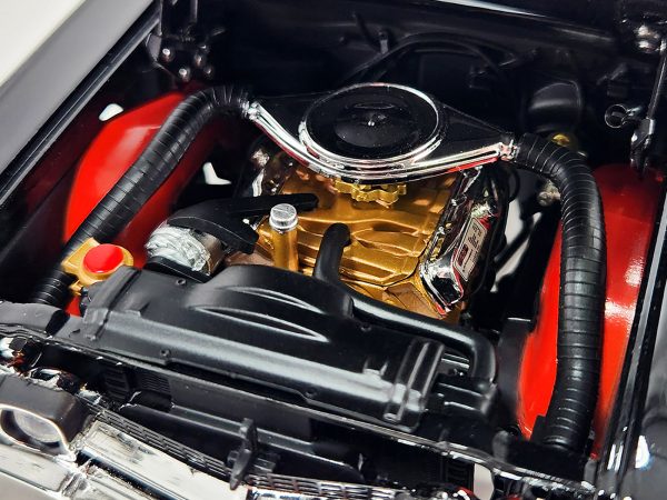 1967 Oldsmobile 442 W-30 Ebony Black with Red Interior Limited Edition to 690 pieces Worldwide 1/18 Diecast Model Car by ACME - Image 3