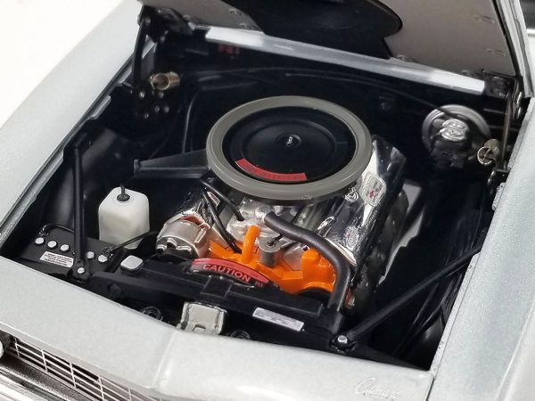 1969 Chevrolet COPO Camaro Cortez Silver Metallic with Black Hood Stripes Built by Dick Harrell Limited Edition to 1128 pieces Worldwide 1/18 Diecast Model Car by ACME - Image 2