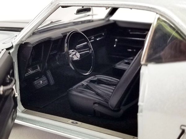 1969 Chevrolet COPO Camaro Cortez Silver Metallic with Black Hood Stripes Built by Dick Harrell Limited Edition to 1128 pieces Worldwide 1/18 Diecast Model Car by ACME