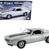 1969 Chevrolet COPO Camaro Cortez Silver Metallic with Black Hood Stripes Built by Dick Harrell Limited Edition to 1128 pieces Worldwide 1/18 Diecast Model Car by ACME - Image 3