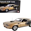1971 Plymouth Hemi Barracuda "Super Track Pack" Gold Leaf Metallic and Matt Black Limited Edition to 912 pieces Worldwide 1/18 Diecast Model Car by ACME - Image 2