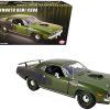 1971 Plymouth Hemi Barracuda Ivy Green with Black Graphics Limited Edition to 342 pieces Worldwide 1/18 Diecast Model Car by ACME - Image 4