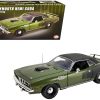 1971 Plymouth Hemi Barracuda Ivy Green with Black Graphics and Black Vinyl Top Limited Edition to 276 pieces Worldwide 1/18 Diecast Model Car by ACME - Image 4