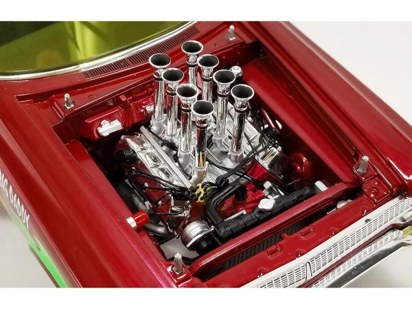 1965 Plymouth AWB (Altered Wheel Base) "Big Daddy Rat Fink" Red Metallic with Graphics Limited Edition to 900 pieces Worldwide 1/18 Diecast Model Car by ACME - Image 3