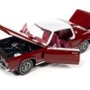 1969 Pontiac Royal Bobcat Grand Prix Model J Matador Red with White Top and Red Interior 1/18 Diecast Model Car by Auto World - Image 4