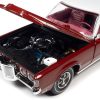 1969 Pontiac Royal Bobcat Grand Prix Model J Matador Red with White Top and Red Interior 1/18 Diecast Model Car by Auto World