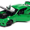 2017 Chevrolet Nickey Camaro SS 1LE Krypton Green with Matt Black Hood and Black Stripes 1/18 Diecast Model Car by Auto World - Image 2