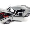 1968 Oldsmobile Cutlass "Hurst" Peruvian Silver Metallic with Black Stripes "Muscle Car & Corvette Nationals" (MCACN) 1/18 Diecast Model Car by Auto World - Image 2