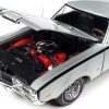 1968 Oldsmobile Cutlass "Hurst" Peruvian Silver Metallic with Black Stripes "Muscle Car & Corvette Nationals" (MCACN) 1/18 Diecast Model Car by Auto World - Image 4