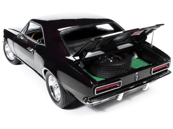1967 Chevrolet Camaro Z/28 Royal Plum with White Stripes "Muscle Car & Corvette Nationals" (MCACN) 1/18 Diecast Model Car by Auto World - Image 3