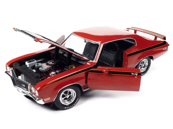 1972 Buick GSX Fire Red with Black Stripes "Muscle Car & Corvette Nationals" (MCACN) "American Muscle" Series 1/18 Diecast Model Car by Auto World - Image 2