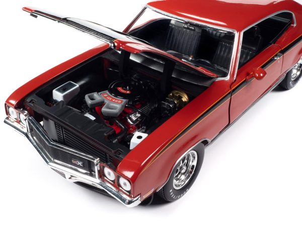 1972 Buick GSX Fire Red with Black Stripes "Muscle Car & Corvette Nationals" (MCACN) "American Muscle" Series 1/18 Diecast Model Car by Auto World - Image 3