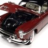 1950 Oldsmobile Rocket 88 Chariot Red with Black Top and Red and White Interior "American Muscle" Series 1/18 Diecast Model Car by Auto World - Image 3