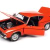 1969 Chevrolet "Nickey" Chevelle Hugger Orange with Black Stripes "Muscle Car & Corvette Nationals" (MCACN) 1/18 Diecast Model Car by Auto World