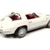 1963 Chevrolet Corvette Z06 Split-Window Coupe Ermine White with Red Interior "Muscle Car & Corvette Nationals" (MCACN) "American Muscle" Series 1/18 Diecast Model Car by Auto World