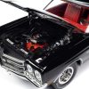 1970 Chevrolet Chevelle SS Tuxedo Black with White Stripes and Red Interior "Hemmings Muscle Machines Magazine Cover Car" (May 2011) "American Muscle" Series 1/18 Diecast Model Car by Auto World - Image 5