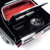 1970 Chevrolet Chevelle SS Tuxedo Black with White Stripes and Red Interior "Hemmings Muscle Machines Magazine Cover Car" (May 2011) "American Muscle" Series 1/18 Diecast Model Car by Auto World - Image 2