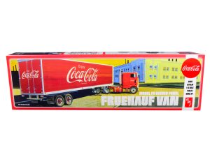 Skill 3 Model Kit Fruehauf FB Beaded Panel Van Trailer "Coca-Cola" 1/25 Scale Model by AMT