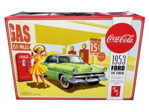 Skill 3 Model Kit 1953 Ford Victoria Hardtop with "Coca-Cola" Vending Machine 1/25 Scale Model by AMT