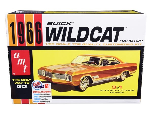 Skill 2 Model Kit 1966 Buick Wildcat Hardtop 3 in 1 Kit 1/25 Scale Model by AMT