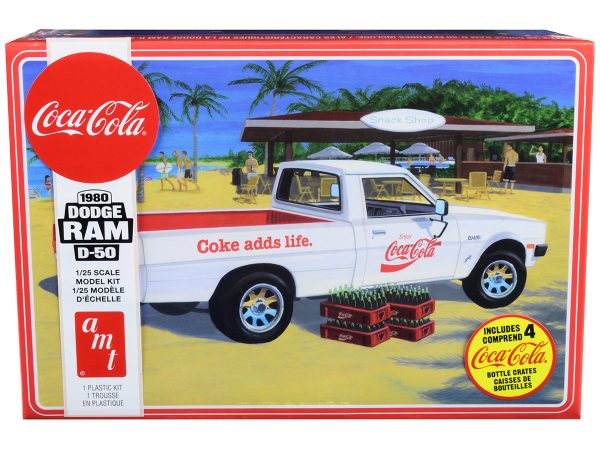 Skill 3 Model Kit 1980 Dodge Ram D-50 Pickup Truck "Coca-Cola" Four Bottle Crates 1/25 Scale Model by AMT - Image 4