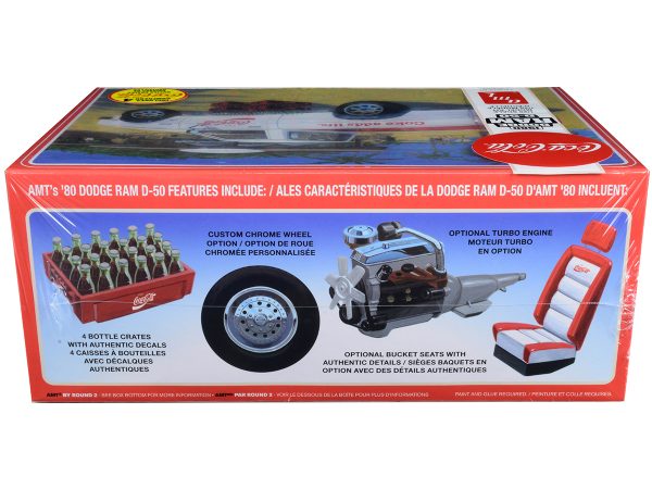Skill 3 Model Kit 1980 Dodge Ram D-50 Pickup Truck "Coca-Cola" Four Bottle Crates 1/25 Scale Model by AMT - Image 2