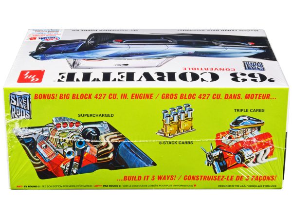 Skill 2 Model Kit 1963 Chevrolet Corvette Convertible 3-in-1 Kit 1/25 Scale Model by AMT - Image 2