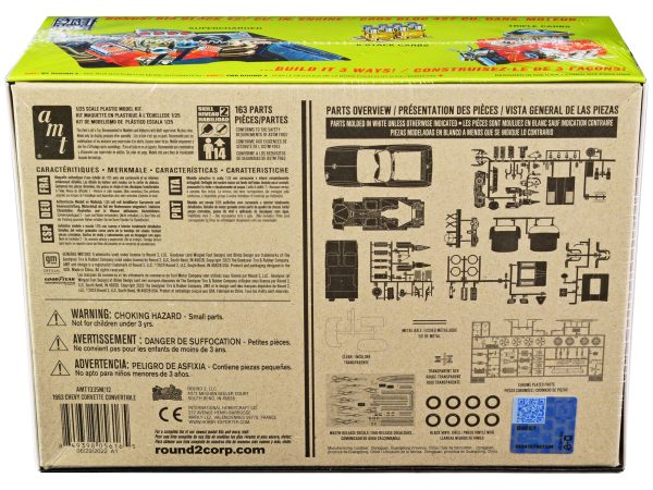 Skill 2 Model Kit 1963 Chevrolet Corvette Convertible 3-in-1 Kit 1/25 Scale Model by AMT - Image 4