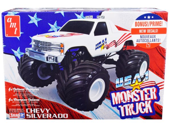 Skill 1 Snap Model Kit Chevrolet Silverado "USA-1" Monster Truck 1/32 Scale Model by AMT - Image 3
