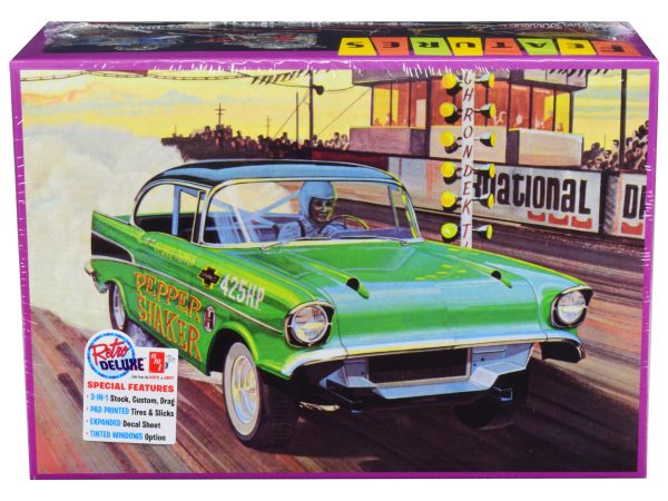 Skill 2 Model Kit 1957 Chevrolet Bel Air "Pepper Shaker" 3 in 1 Kit 1/25 Scale Model by AMT - Image 3