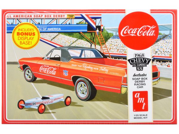 Skill 3 Model Kit 1968 Chevrolet El Camino SS and Soap Box Derby Racing Car 2 in 1 Kit "Coca-Cola" 1/25 Scale Model Car by AMT - Image 3