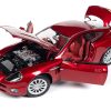 2005 Aston Martin V12 Vanquish RHD (Right Hand Drive) Toro Red Mica Metallic with Red Interior 1/18 Diecast Model Car by Auto World - Image 2