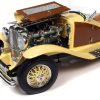 1935 Duesenberg SSJ Speedster Yukon Gold and Chocolate Brown 1/18 Diecast Model Car by Auto World - Image 5