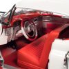 1953 Cadillac Eldorado Soft Top Alpine White with Red Interior 1/18 Diecast Model Car by Auto World - Image 4