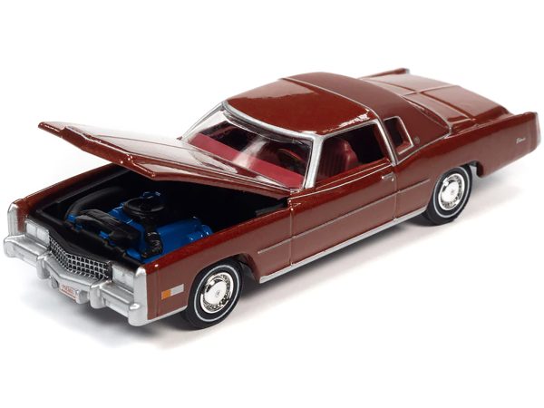 1975 Cadillac Eldorado Firethorn Red Metallic with Rear Section of Roof Matt Dark Red "Luxury Cruisers" Limited Edition to 14910 pieces Worldwide 1/64 Diecast Model Car by Auto World - Image 2