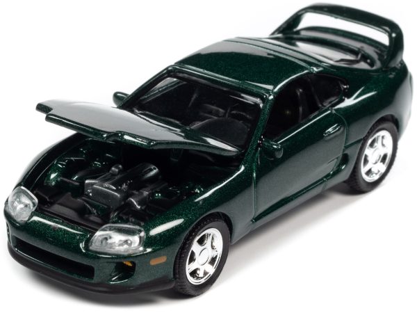 1996 Toyota Supra Deep Jewel Green Metallic "Modern Muscle" Limited Edition 1/64 Diecast Model Car by Auto World