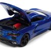 2020 Chevrolet Corvette Elkhart Lake Blue Metallic "Sports Cars" Limited Edition 1/64 Diecast Model Car by Auto World