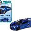 2020 Chevrolet Corvette Elkhart Lake Blue Metallic "Sports Cars" Limited Edition 1/64 Diecast Model Car by Auto World - Image 2