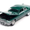 1975 Cadillac Coupe DeVille Greenbrier Firemist Green Metallic with Green Vinyl Top "Luxury Cruisers" Series Limited Edition 1/64 Diecast Model Car by Auto World - Image 2