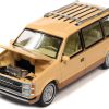 1985 Plymouth Voyager Minivan Cream with Roofrack "Mighty Minivans" Limited Edition 1/64 Diecast Model Car by Auto World